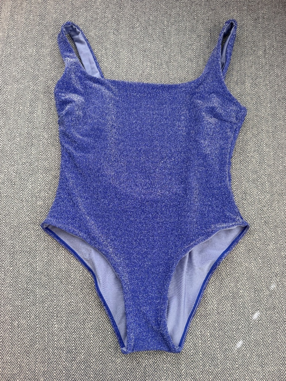 BERLOOK - Blue The Backless Lurex One-Piece